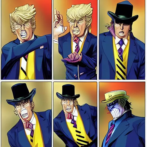 prompthunt: Donald trump as jotaro kujo in jojo's bizarre