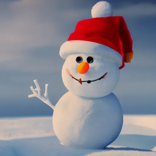 Image similar to Frosty the snowman, RTX, cinematic, 8k, hyper realistic