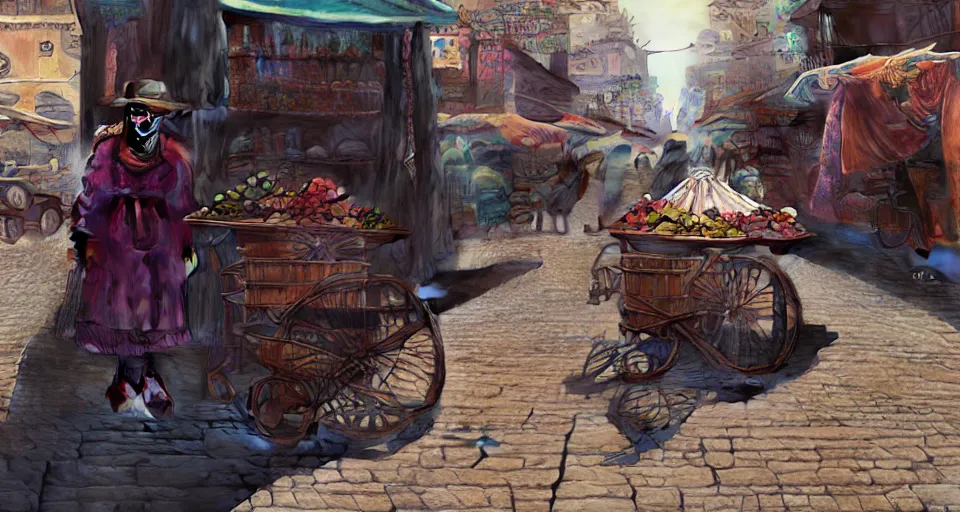 Image similar to highly detailed portrait old woman guatemala vendor in gta v, street market, happy ambience, stephen bliss, unreal engine, fantasy art by greg rutkowski, loish, rhads, ferdinand knab, makoto shinkai and lois van baarle, ilya kuvshinov, rossdraws, tom bagshaw, global illumination, detailed and intricate environment