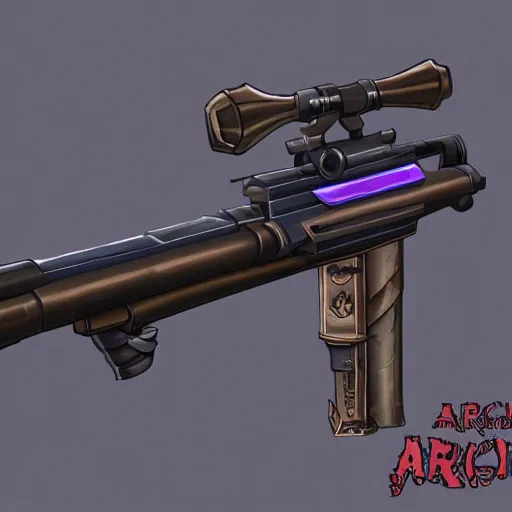 Image similar to arcane rifle, artstation