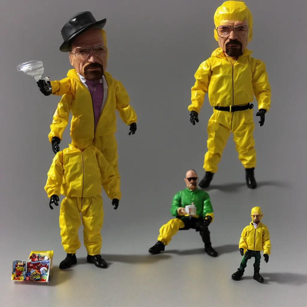 Image similar to breaking bad action figure, small figure, happy meal toy, photo