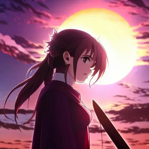 Image similar to emma watson in heavens feel movie, demon slayer, ufotable, kyoani, high quality, key visual, cinematic, city background, night time, rooftop, fate stay night, unlimited blade works, greg rutkowski, high resolution, dynamic pose, extreme close up, street clothes, anime, high budget