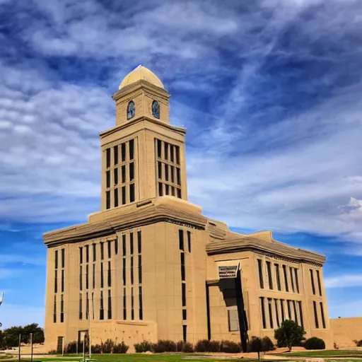 Prompt: a courthouse building in Lubbock Texas