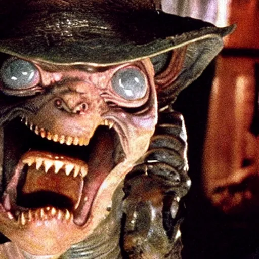 Prompt: alien creature from raiders of the lost ark, funny looking,