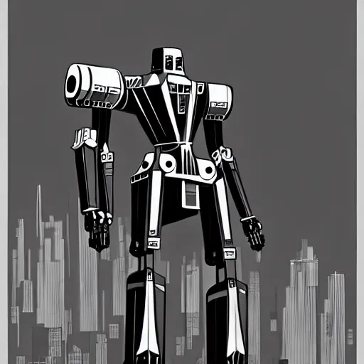 Image similar to perfectly detailed mecha in metropolis silent film!! 1 9 2 0 s art deco! digital painting, concept art, smooth, sharp focus, illustration, art by