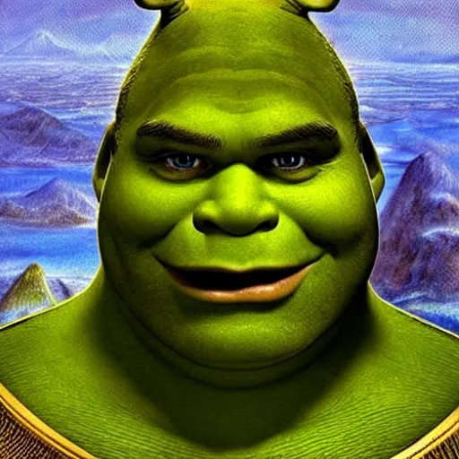 shrek from shrek as a glorious devout shining powerful | Stable Diffusion