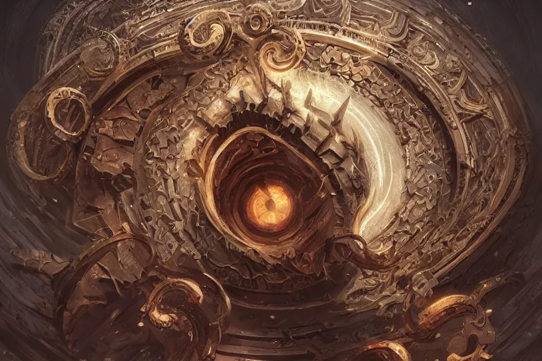 Prompt: a beautiful spiral starcaise design by antoni gaudi, deep focus, d & d and mtg, fantasy, intricate, elegant, highly detailed, digital painting, artstation, concept art, matte, sharp focus, illustration, hearthstone, art by artgerm and greg rutkowski and alphonse mucha.