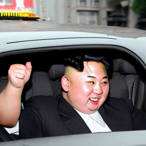 Prompt: kim jong un as a taxi driver in new york