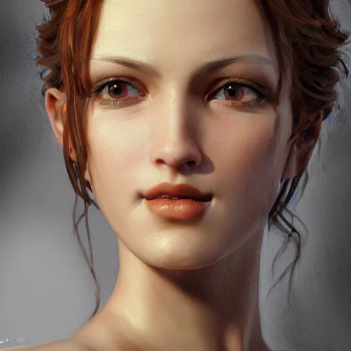 Prompt: masterpiece amazing stunning painting of a beautiful face by Anton Pieck, Artgerm ; 3d unreal engine, 4k 3d render,