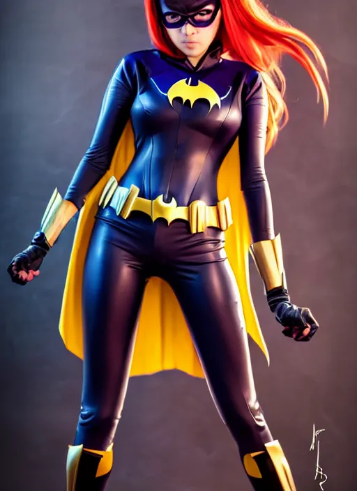 Image similar to full-body portrait Anime batgirl cosplay girl cute-fine-face, pretty face, realistic shaded Perfect face, fine details. Anime. realistic shaded lighting by katsuhiro otomo ghost-in-the-shell, magali villeneuve, artgerm, rutkowski Jeremy Lipkin and Giuseppe Dangelico Pino and Michael Garmash and Rob Rey