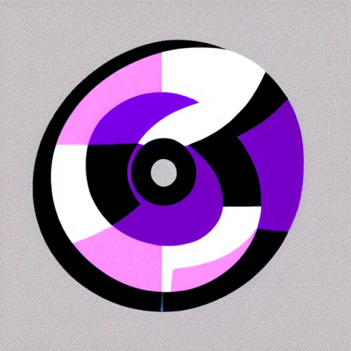 Prompt: torus logo, pixar style black and purple