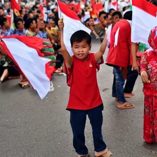 Prompt: indonesian people celebrate independence day