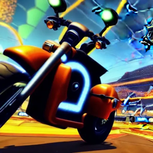 Image similar to a harley davidson in rocket league