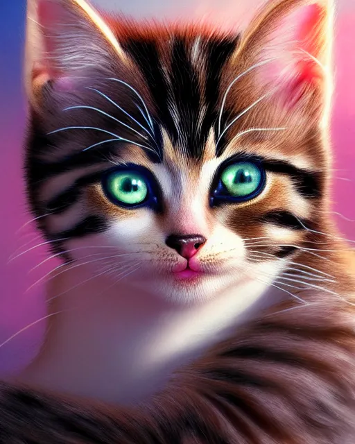 Image similar to a kitten on a rocket, photo, ultra detail, photoreal, professionally retouched, soft moonlight lighting, shiny plastic bikini, realistic, smooth face, goddess, luscious lips, perfect eyes, wide angle, sharp focus on eyes, 8 k high definition, insanely detailed, intricate, elegant, art by artgerm and wlop