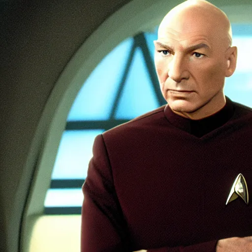 Image similar to Jean-Luc Picard, tv still from Star Trek Picard