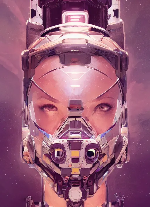 Image similar to symmetry!! portrait of a robot astronaut, floral! horizon zero dawn machine, intricate, elegant, highly detailed, digital painting, artstation, concept art, smooth, sharp focus, illustration, art by artgerm and greg rutkowski and alphonse mucha, 8 k