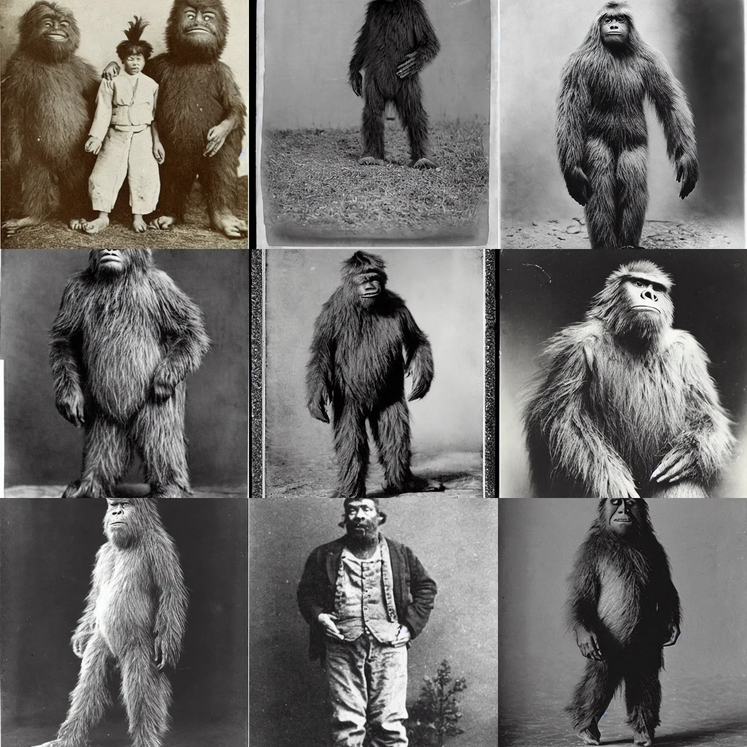 Prompt: “big foot, 1900’s photo”