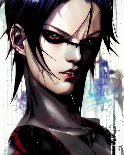 Image similar to portrait Anime Batman grunge punk sharp fine-face, pretty face, realistic shaded Perfect face, fine details. Anime. Gotham realistic shaded lighting by katsuhiro otomo ghost-in-the-shell, magali villeneuve, artgerm, rutkowski Jeremy Lipkin and Giuseppe Dangelico Pino and Michael Garmash and Rob Rey