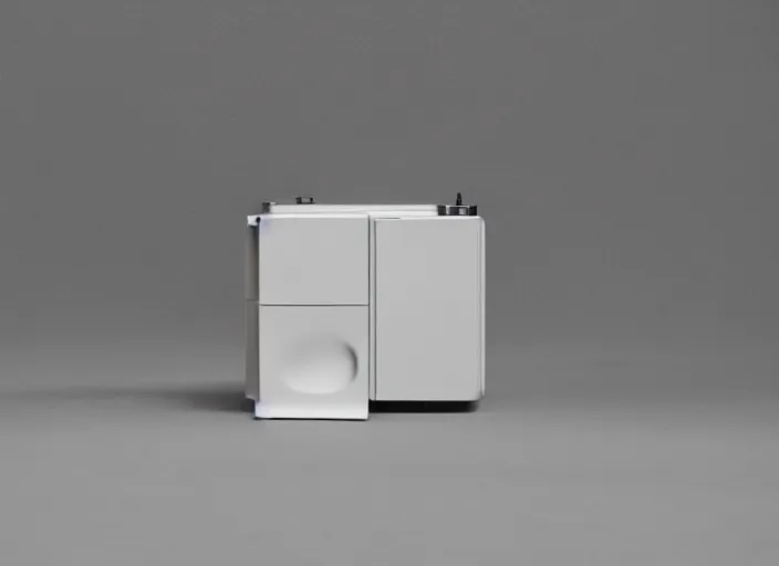 Image similar to orthographic painting by Hiroshi Yoshida of minimalist rangefinder camera designed by Dieter Rams, Naoto Fukasawa, designed by Apple, highly detailed, minimalism, front view, painting by Hirishi Yoshida