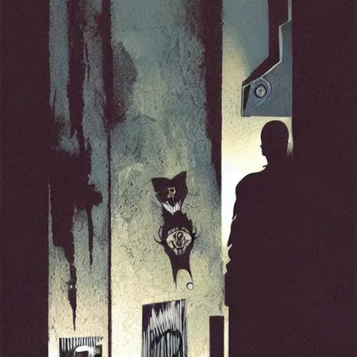 Image similar to no fears, okay one fear, by Dave McKean