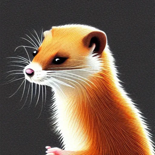 Prompt: beautiful furry art of ferret in smoking, high quality, detailed, digital art