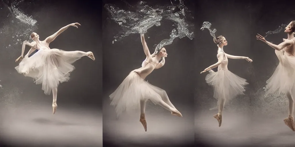 Image similar to underwater realistic photography of dancers with long gorgeous clothes , renaissance epic scene . Fluidity, elegance, beauty, in the middle of the woods, smoke in the stage. high details. by CHRISTY LEE ROGERS