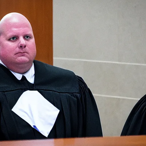 Image similar to dave vader in court working as judge