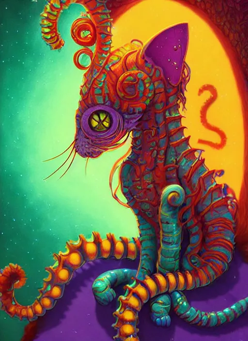 Prompt: cat seahorse fursona wearing headphones, autistic bisexual graphic designer, long haired attractive androgynous humanoid, coherent detailed character design, weirdcore voidpunk digital art by delphin enjolras, leonetto cappiello, simon stalenhag, louis wain, william joyce, furaffinity, cgsociety, trending on deviantart