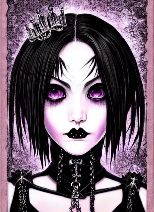 Image similar to ( ( gothic # ) ) princess portrait *. *. by battle angel alita * *, highly detailded