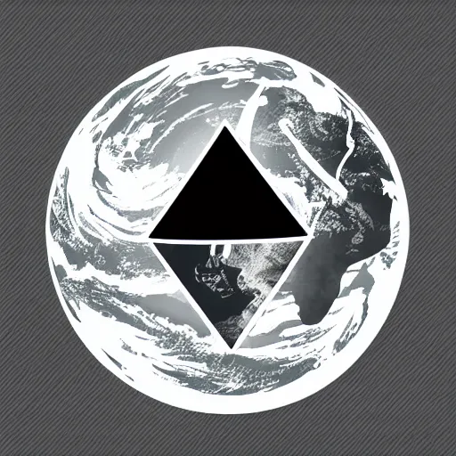 Prompt: earth logo, black and white color, vector arts, highly detailed, unreal engine,