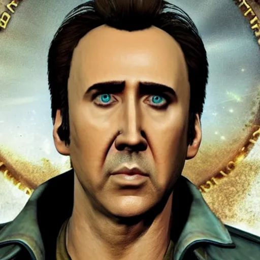 Image similar to Nicolas cage as a character in fallout 4