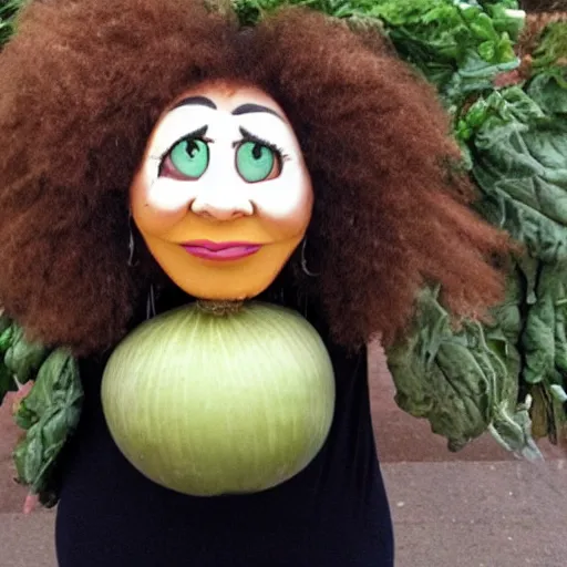 Image similar to tina turner face on a turnip vegetable