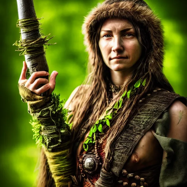 photo of a female druid warrior with earth powers, | Stable Diffusion ...