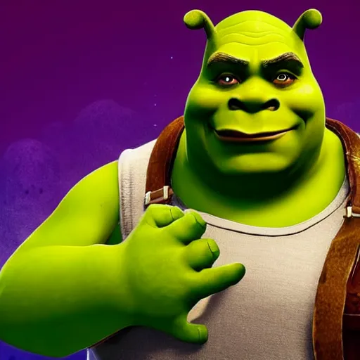 Image similar to “Shrek as a fortnite character”