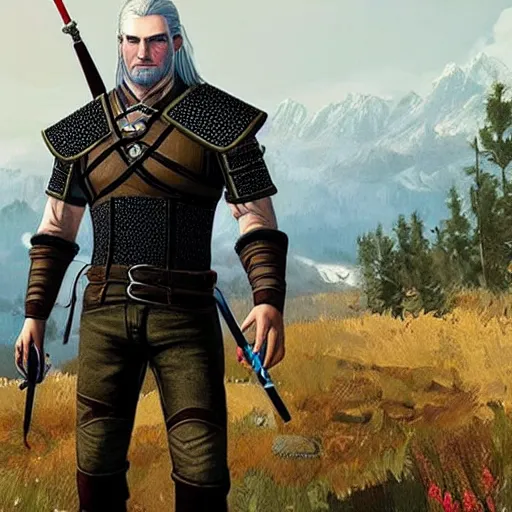 Prompt: witcher in soviet russia