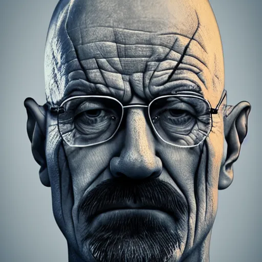 Image similar to walter white clown, au naturel, hyper detailed, digital art, trending in artstation, cinematic lighting, studio quality, smooth render