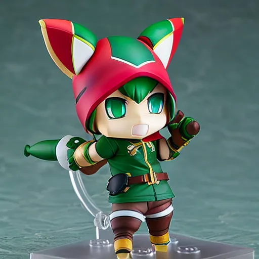 Image similar to teemo league of legends, an anime nendoroid of teemo, figurine, detailed product photo