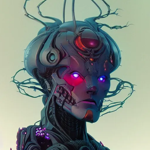 Image similar to chtulhu decepticon portrait by charles vess and james jean and erik jones and rhads, inspired byy ghost in the shell, 3 d octane render, beeple, beautiful fine face features, intricate high details, sharp, ultradetailed