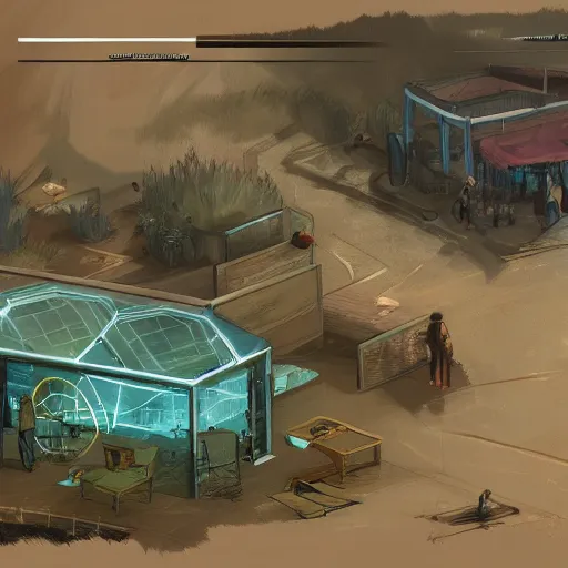 Image similar to disco elysium concept art