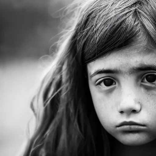 Prompt: detailed photo of a young girl around 2 0 yo, looking into the camera, looking depressed.