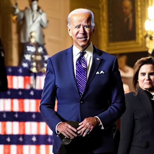 Image similar to Joe Biden as Godfather, award-winning photo, trending