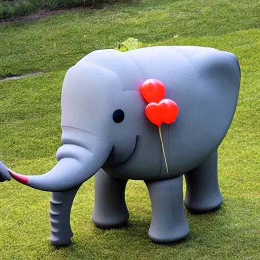 Image similar to an elephant on a balloon