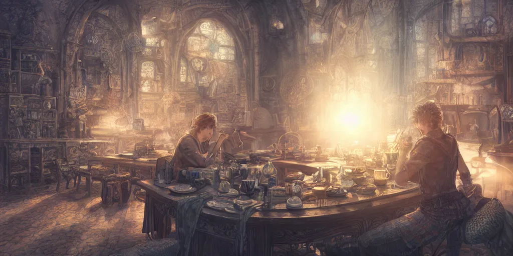 Image similar to let us not seek to satisfy our thirst for freedom by drinking from the cup of bitterness and hatred. ultrafine highly detailed hyper colorful illustration, sharp focus, octopath traveler, final fantasy, unreal engine highly rendered, global illumination, radiant light, intricate and detailed environment