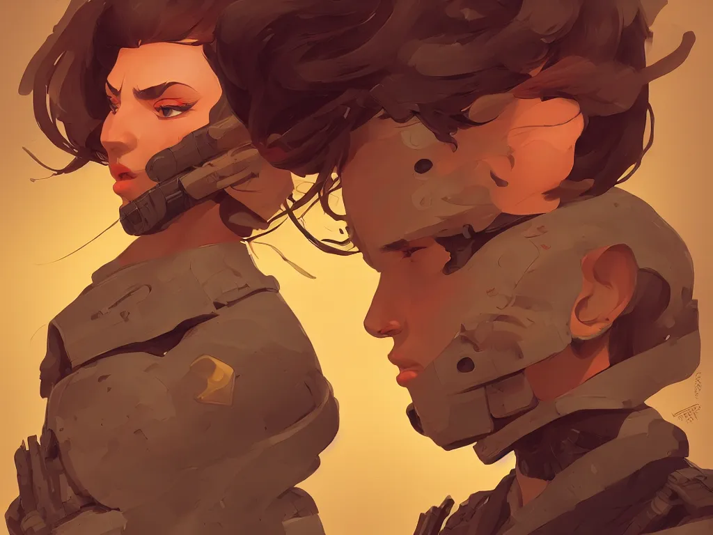 Prompt: soldier smooth face median photoshop filter cutout vector behance hd by artgerm, jesper ejsing, by rhads, makoto shinkai and lois van baarle, ilya kuvshinov, rossdraws, illustration, art by ilya kuvshinov and gustav klimt