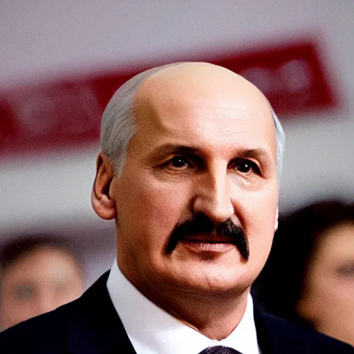 Prompt: Alexander Lukashenko as the American Psycho, cinematic still