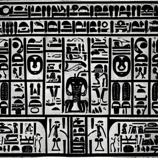 Image similar to The Kool-Aid Man in Egyptian Hyroglyphics