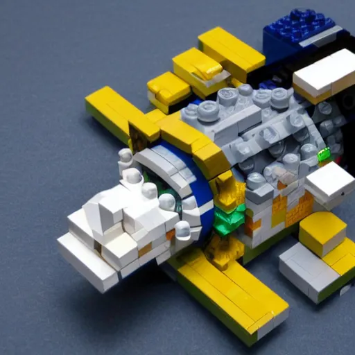 Prompt: lego instructions for assembling a warp drive engine