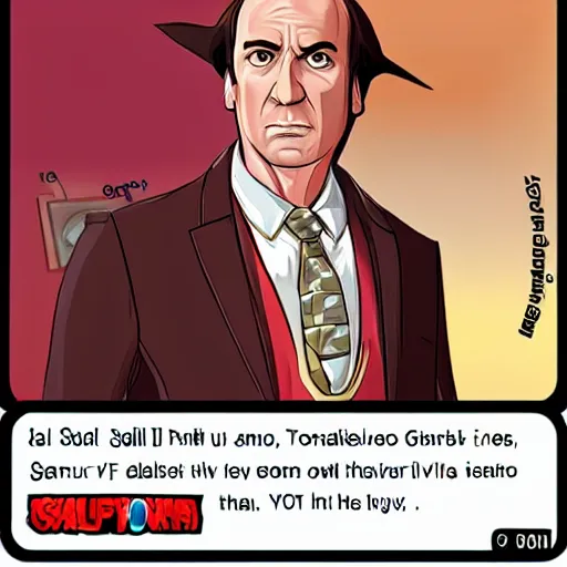 Image similar to saul goodman as a video game character