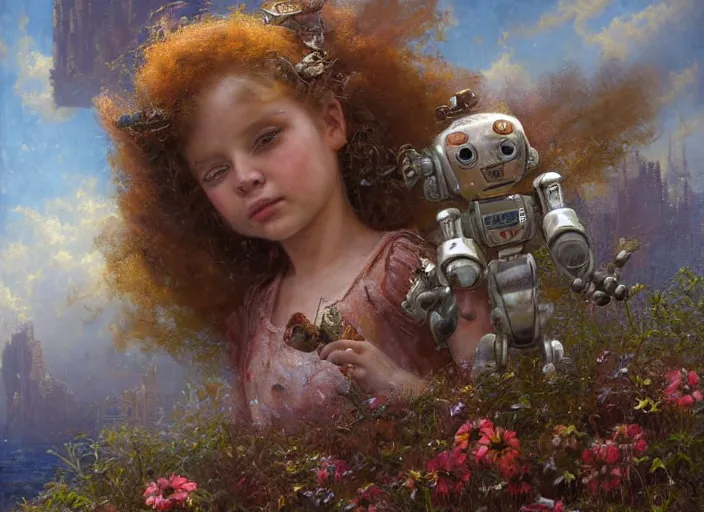 Image similar to a rusty broken down little robot, Lilia Alvarado, Sophie Anderson, Mark Arian, Bob Byerley, Charlie Bowater, Mark Brooks, Steve Henderson, Justin Gerard, Arthur Hughes, Edward Robert Hughes, Mark Keathley, Victor Nizovtsev, Carlos Shwabe, Ross Tran, WLOP