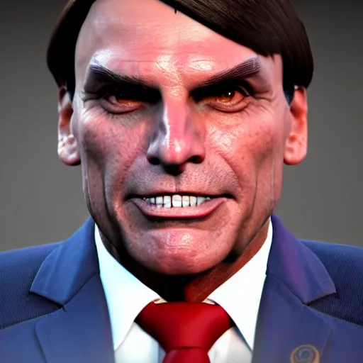 Image similar to scary Jair Bolsonaro with devil wings, realistic, 8k, detailed, facial accuracy, unreal engine